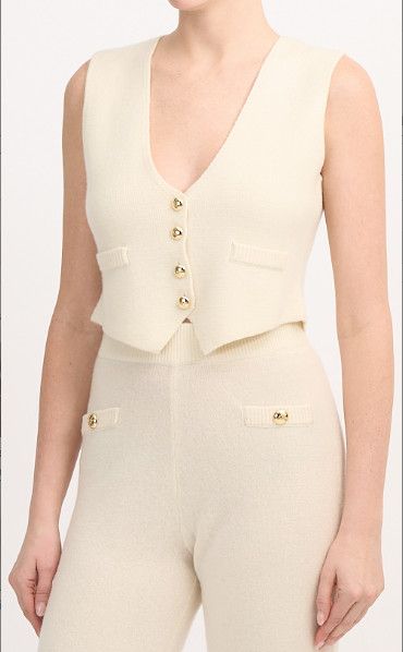 Mykah Cashmere Vest, Size: Xs, Color: Ivory