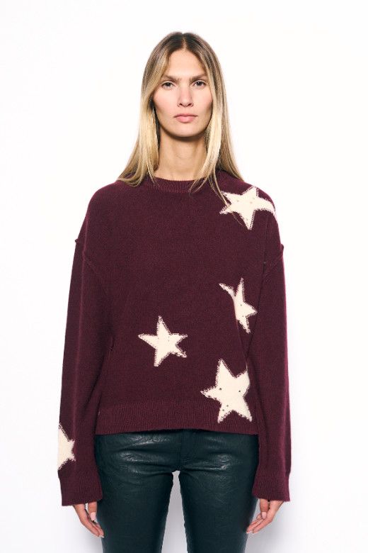 Markuz Ws Stars Used, Color: Burgundy, Size: l