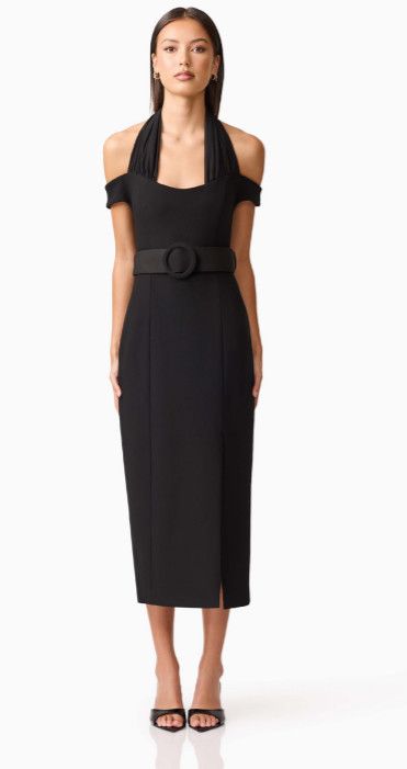 Ruby Midi Dress, Color: Black, Size: Xs