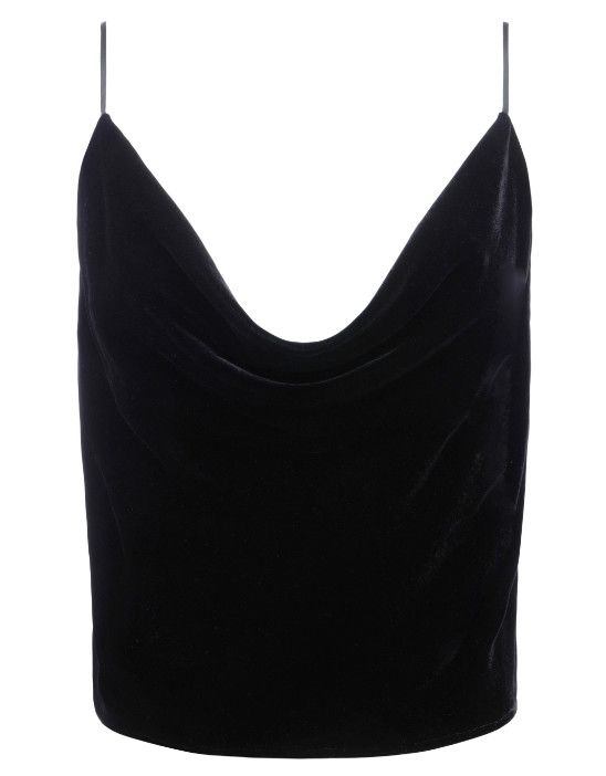 Calista Cowl Neck Cami, Color: Black, Size: m