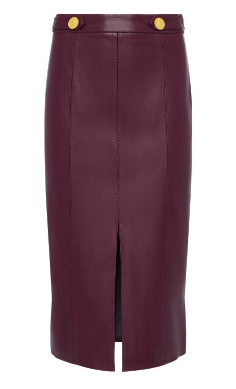 Arlette Whipstch Midi Skt, Color: Dark Port, Size: 2