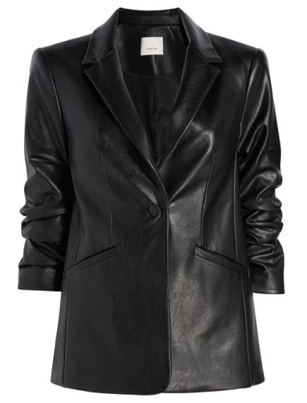Vegan Leather Kylie Jacket, Color: Black, Size: 8
