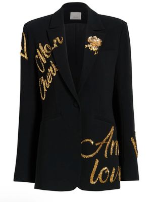 Crushed Sequin Loveletter Karlie Blazer