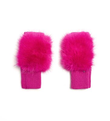 Faux Fox Knit Mitten