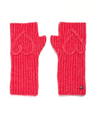 Fingerless Heart Knit Glove