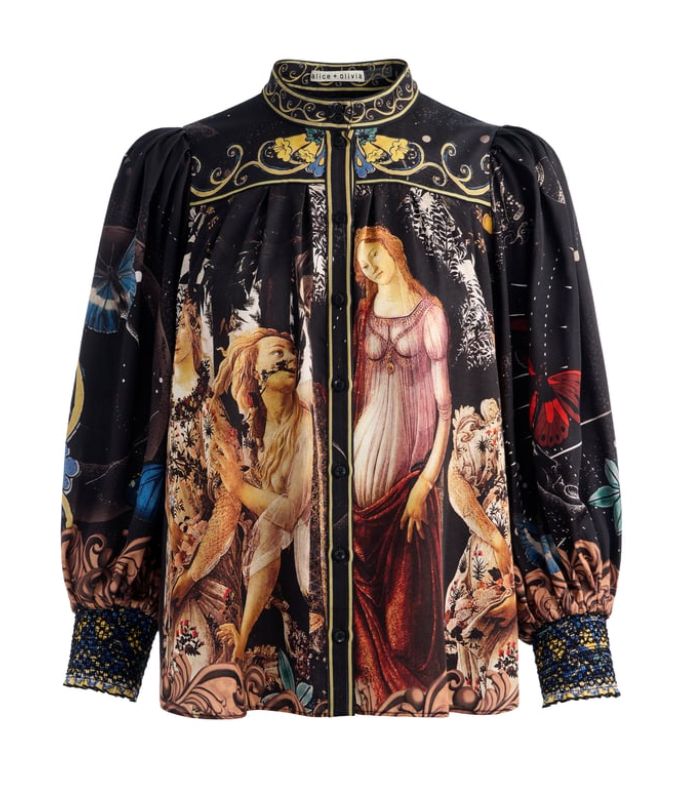 Cora Voluminous Ls Button Down Blouse