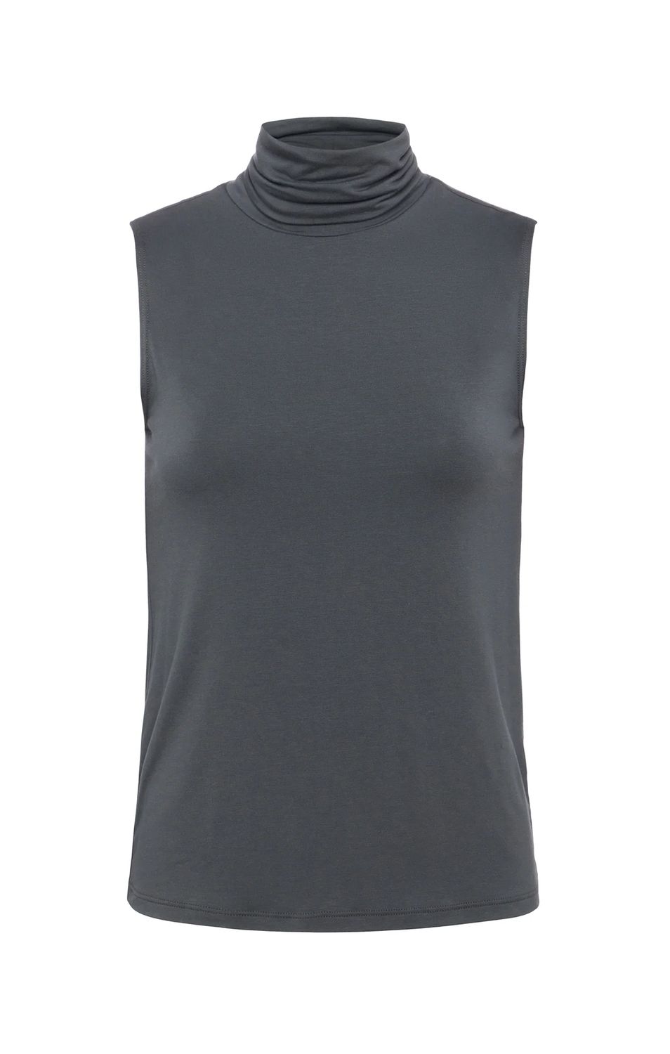 Ceci Slvless Turtle Neck, Color: Shadow, Size: s
