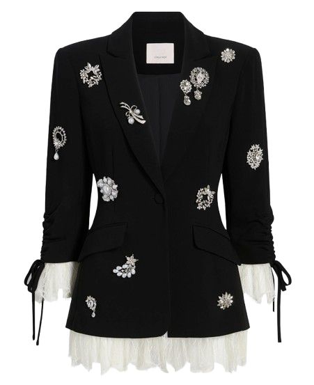 Crystal Brooch Roxie Blazer