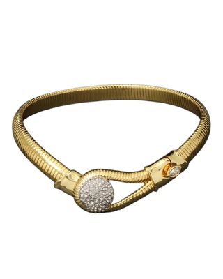Solanales Crystal Pebble Collar Necklace - Ajn0136