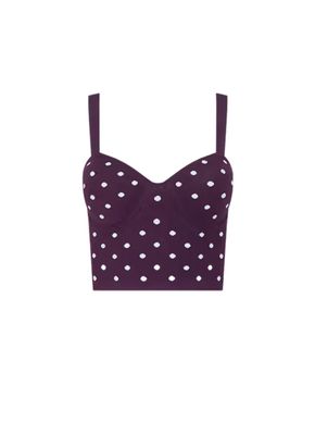 Tula Polka Dot Bra Knit Top