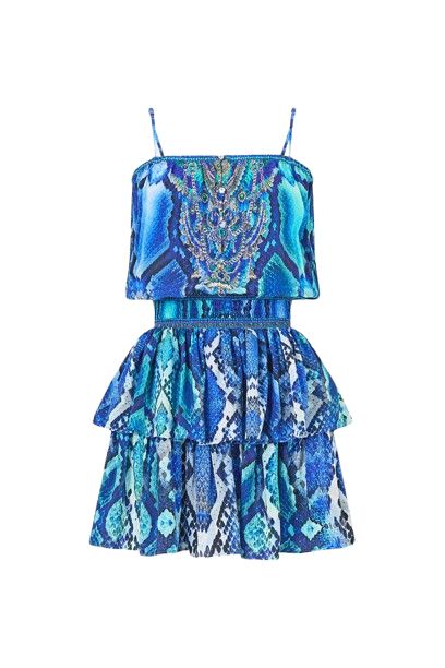 Shirred Waist Mini Dress