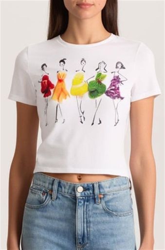 rylyn ss staceface crew nk top, Color: wild grown, Size: XS