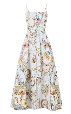 Corset Dress W Long Flared Skirt