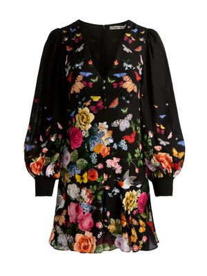 irene empire waist ls mini dress