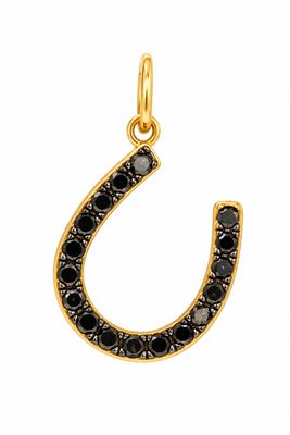 BLACK DIAMOND HORSESHOE CHARM