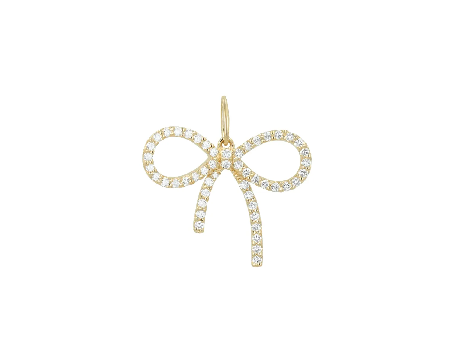LARGE DIAMOND BOW CHARM