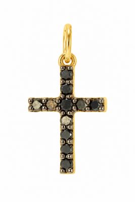 BLACK DIAMOND CROSS CHARM
