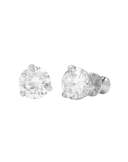 Not Your Basic Stud 8mm, Color: Silver/White
