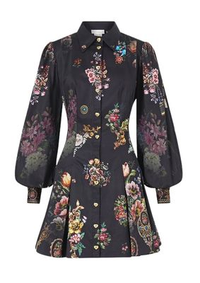 Short Button Front Shirt Dress