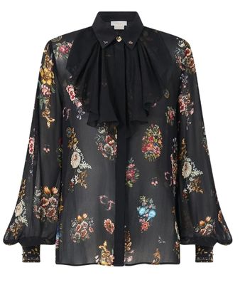 Collared Shirt w Frill Neck Detail