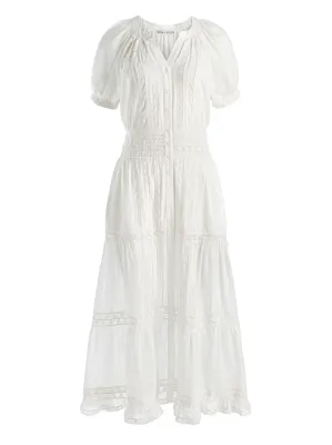 Kathryn Lace Trim Midi Shirt Dress