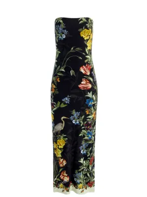 delora strapless midi dress