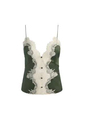 Julietta Btn Cutaway Lace Top