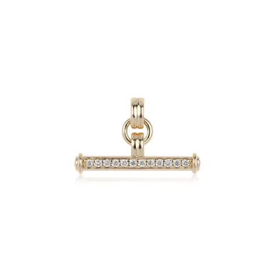 14k yg Diamond Toggle bar