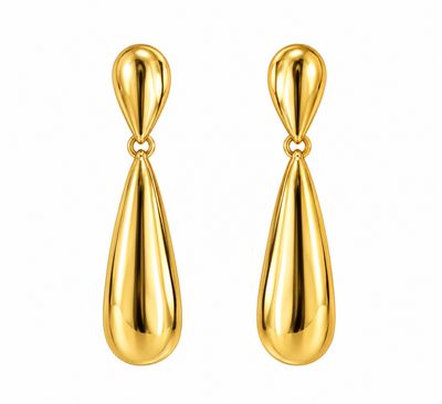 Polished Double Teardrop Earrings