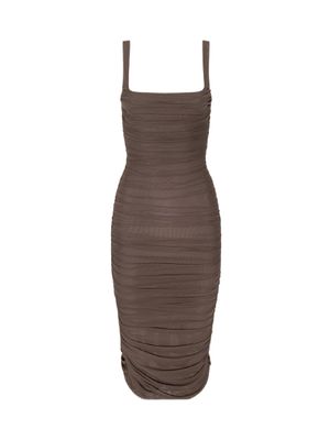Anya Shirred Midi Dress