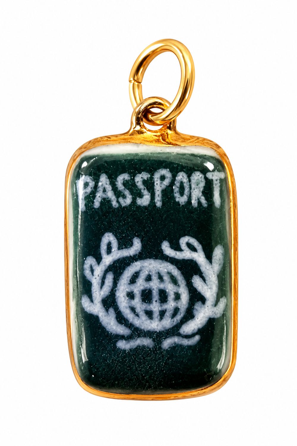 Passport Charm Medium Rectangle