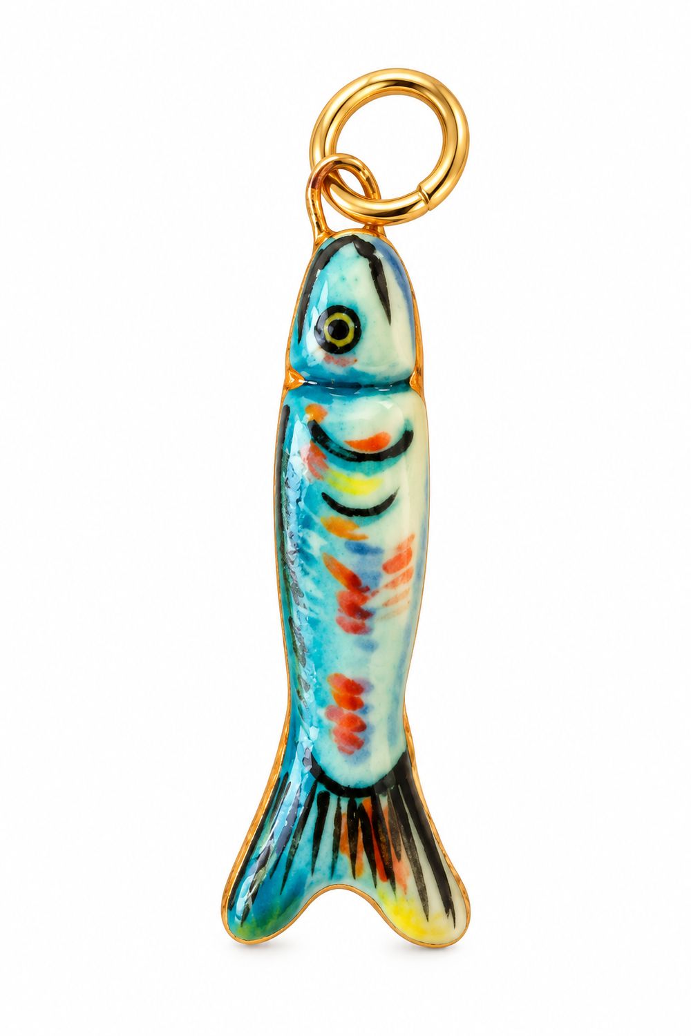 Blue Rainbow Fish Charm