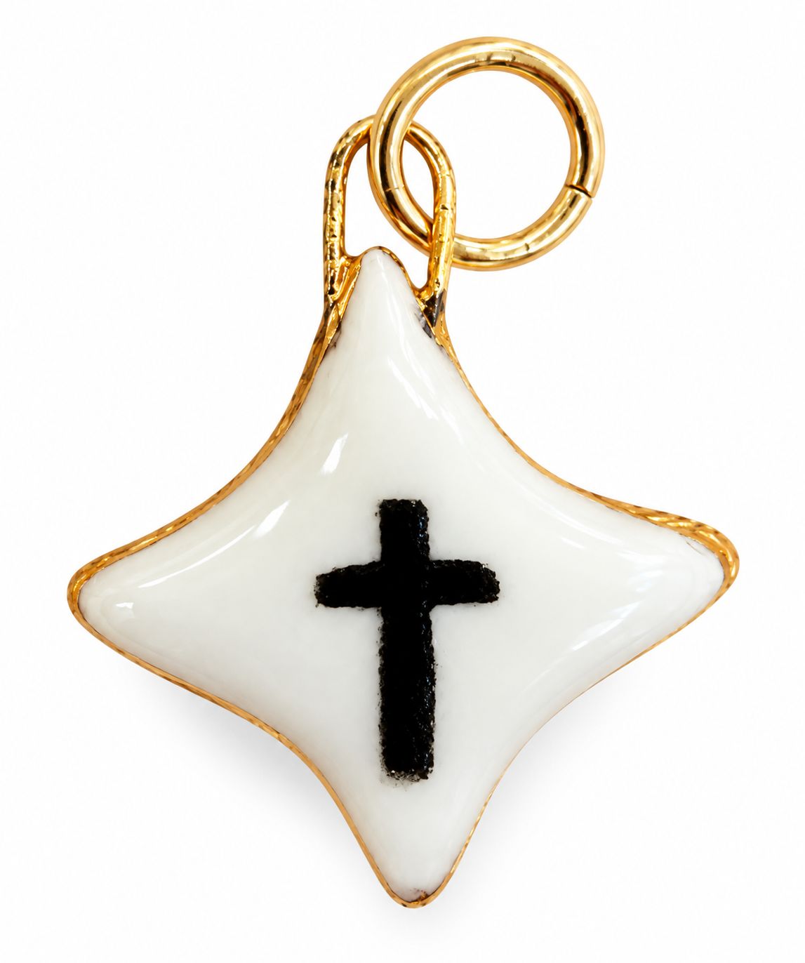 Cross 4 Point Star Charm