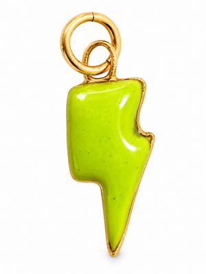 Lighting Bolt Charm Green