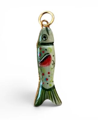 Rainbow Fish Charm Green