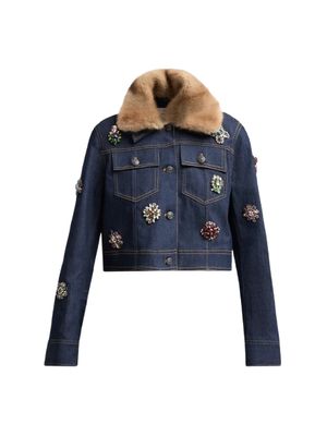 Baroque Patches Fur Collar Lexie Jacket