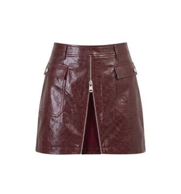 Tumbled Vegan Leather Radley Skirt