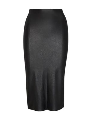 Faux Leather Midi Skirt