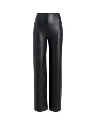 Faux Leather Wide Leg