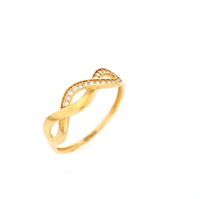 Bow Ring 10kt YG CZ 0.9gr RN00124