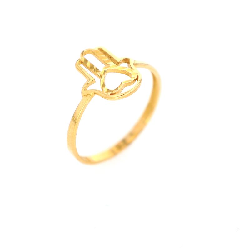 Heart Palm Ring 10kt 1.0gr YG RN00120