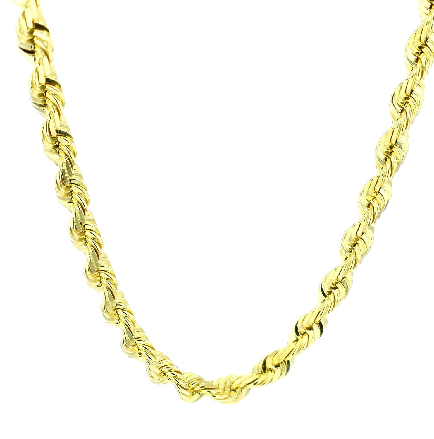 Cashélysée Rope Chain Diamond Cut 10kt YG 60.20gr 24&quot; 6mm CH000441