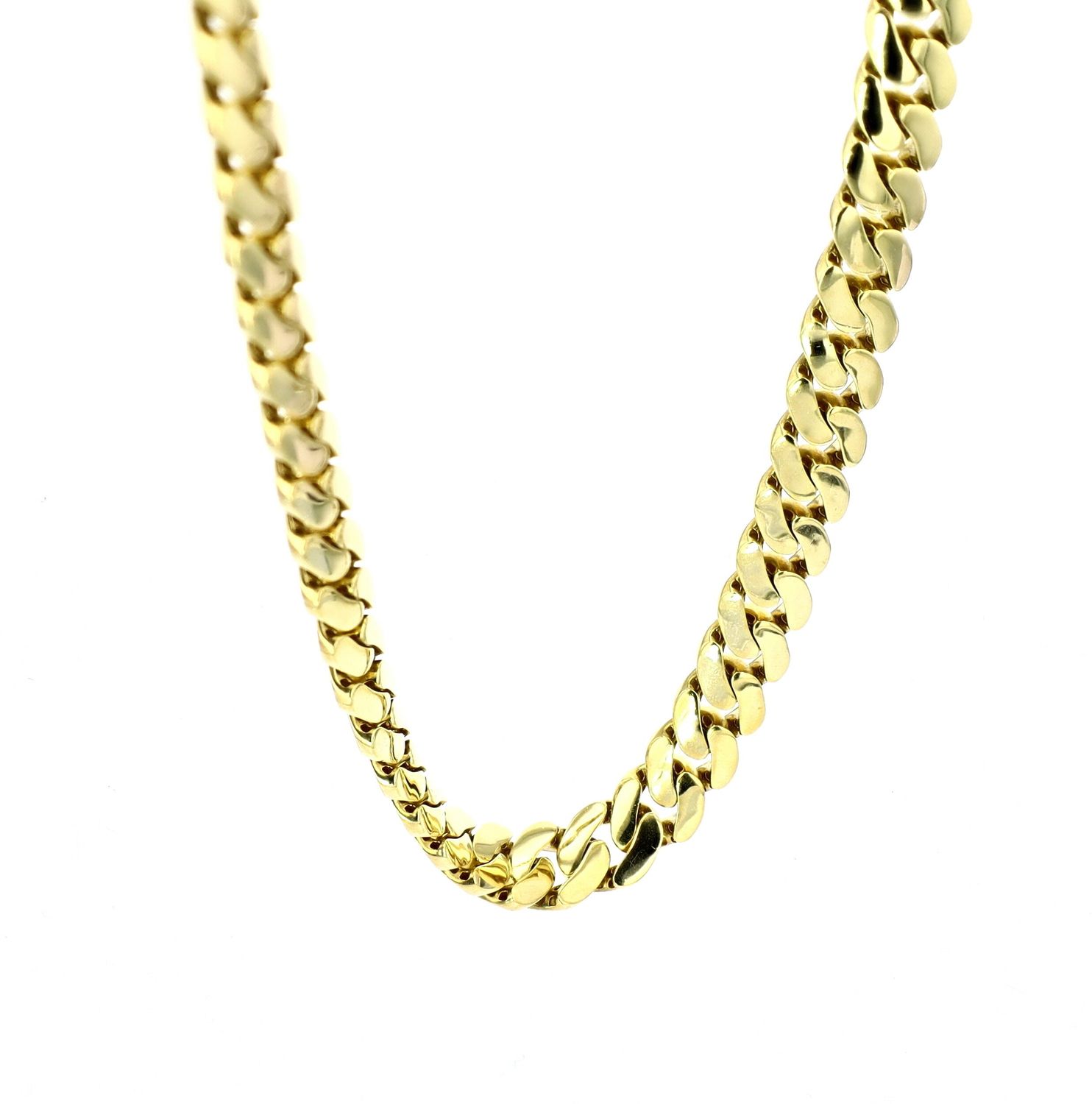 Semi Solid Cuban Link Chain 10kt YG 45.7gr 22&quot; 9.5mm CH000460