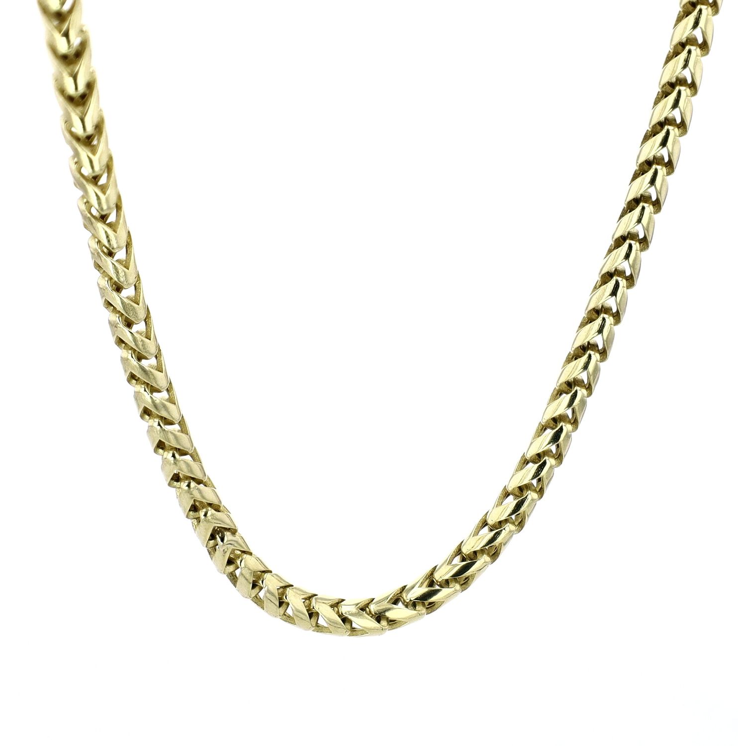 Franco Chain 10kt YG 25.4gr 24&quot; 3.8mm CH000486