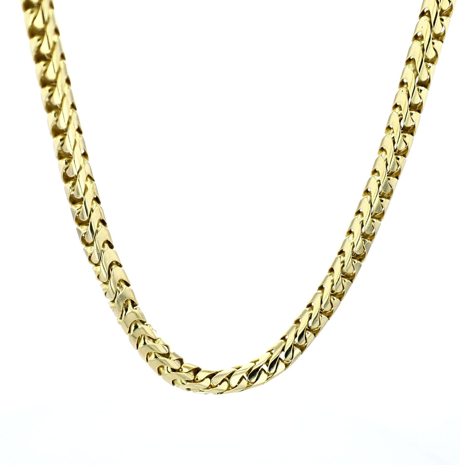 Franco Chain Diamond Cut Cashe10kt YG 95.78gr 24&quot; 6mm CH000442