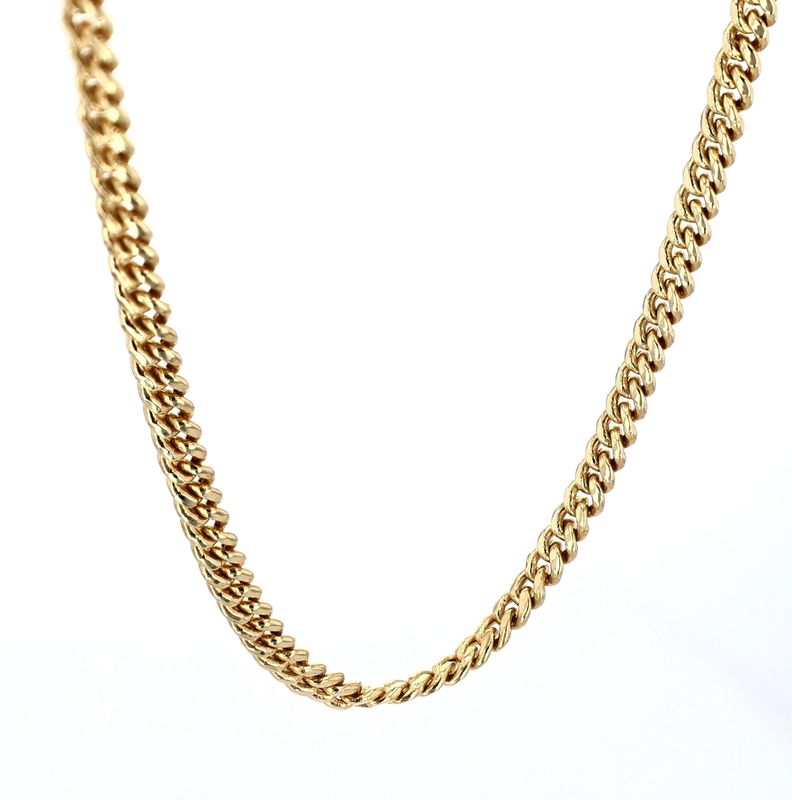 Semi Solid Miami Cuban Link Chain 10kt RG 14.0gr 24&quot; 4.5mm CH000403