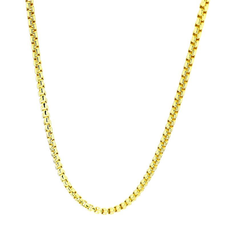 Rounded Box Chain 14kt YG 15.8gr 24&quot; 3.6mm CH000464