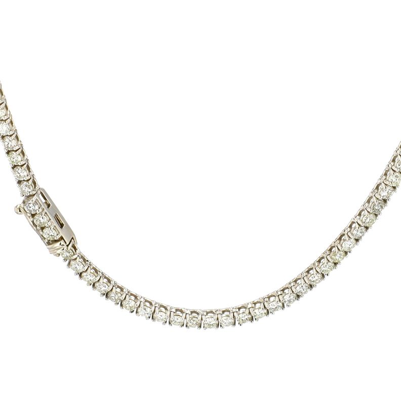 Diamond Tennis Chain 14kt WG 22.4gr 22" 2.5mm 10.42cttw SI+ G-H-I CH001012