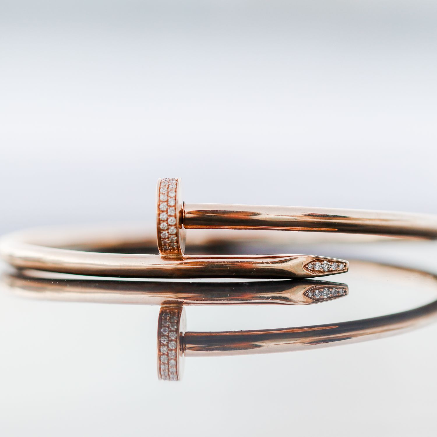 Nail Bangle Diamond 10kt YG 22.03gr 0.65cttw Size17  SI/I GHI BR000131