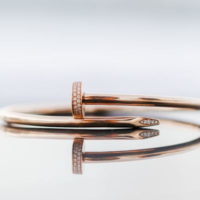 Nail Bangle Diamond 10kt YG 22.03gr 0.65cttw Size17  SI/I GHI BR000131
